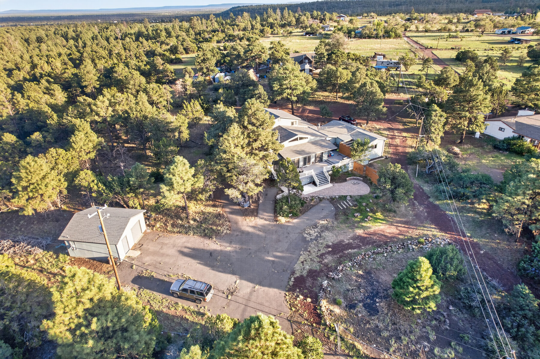 Aerial view over Northern Arizona